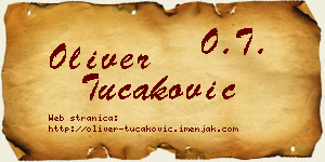 Oliver Tucaković vizit kartica